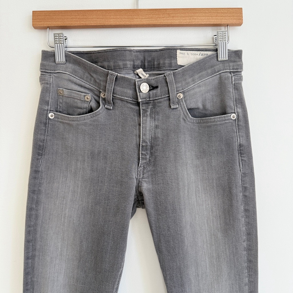 Rag & Bone Jean Skinny Buxton Grey Wash Women's Size 27 Stretch Denim Jeans - Picture 2 of 11